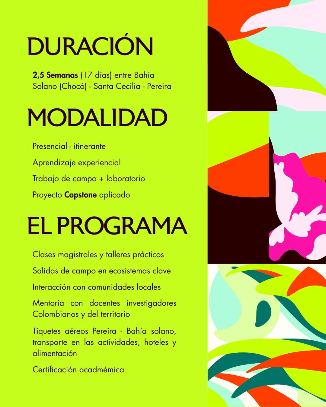 Duracion y modalidad